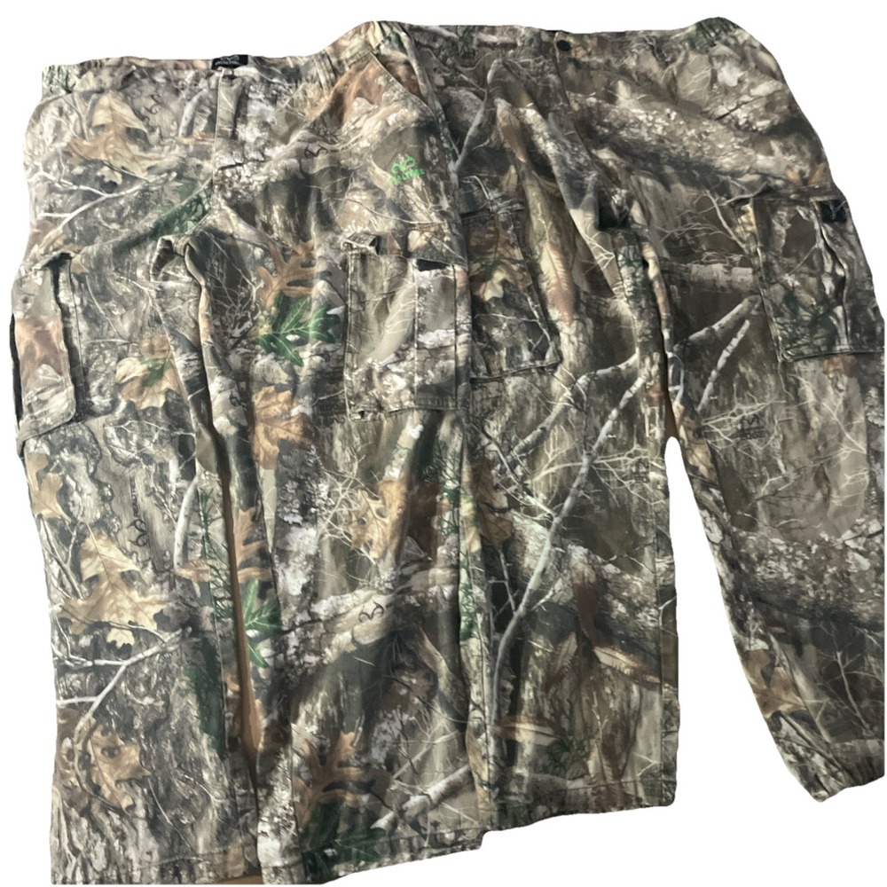 RealTree Xtra Woodland Camouflage Pants Men XL (40-42) Cargo (Lot of 2)